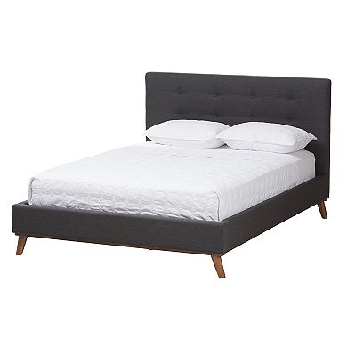 Baxton Studio Valencia Bed & Bench 2-Piece Bedroom Set