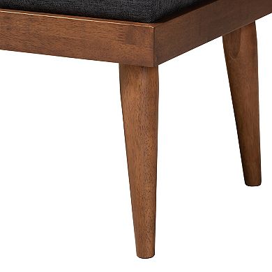 Baxton Studio Valencia Bed & Bench 2-Piece Bedroom Set