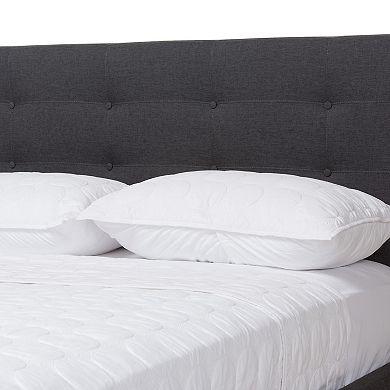 Baxton Studio Valencia Bed & Bench 2-Piece Bedroom Set