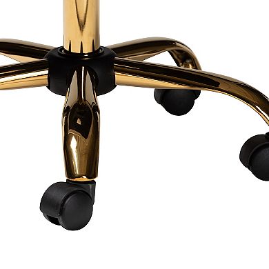 Baxton Studio Ravenna Swivel Office Chair with Adjustable Height