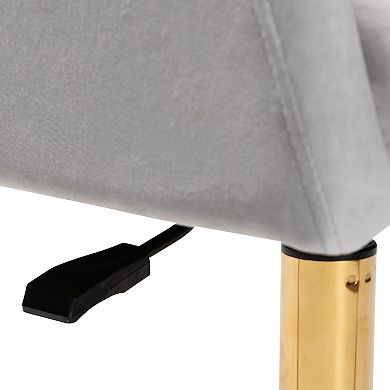 Baxton Studio Ravenna Swivel Office Chair with Adjustable Height