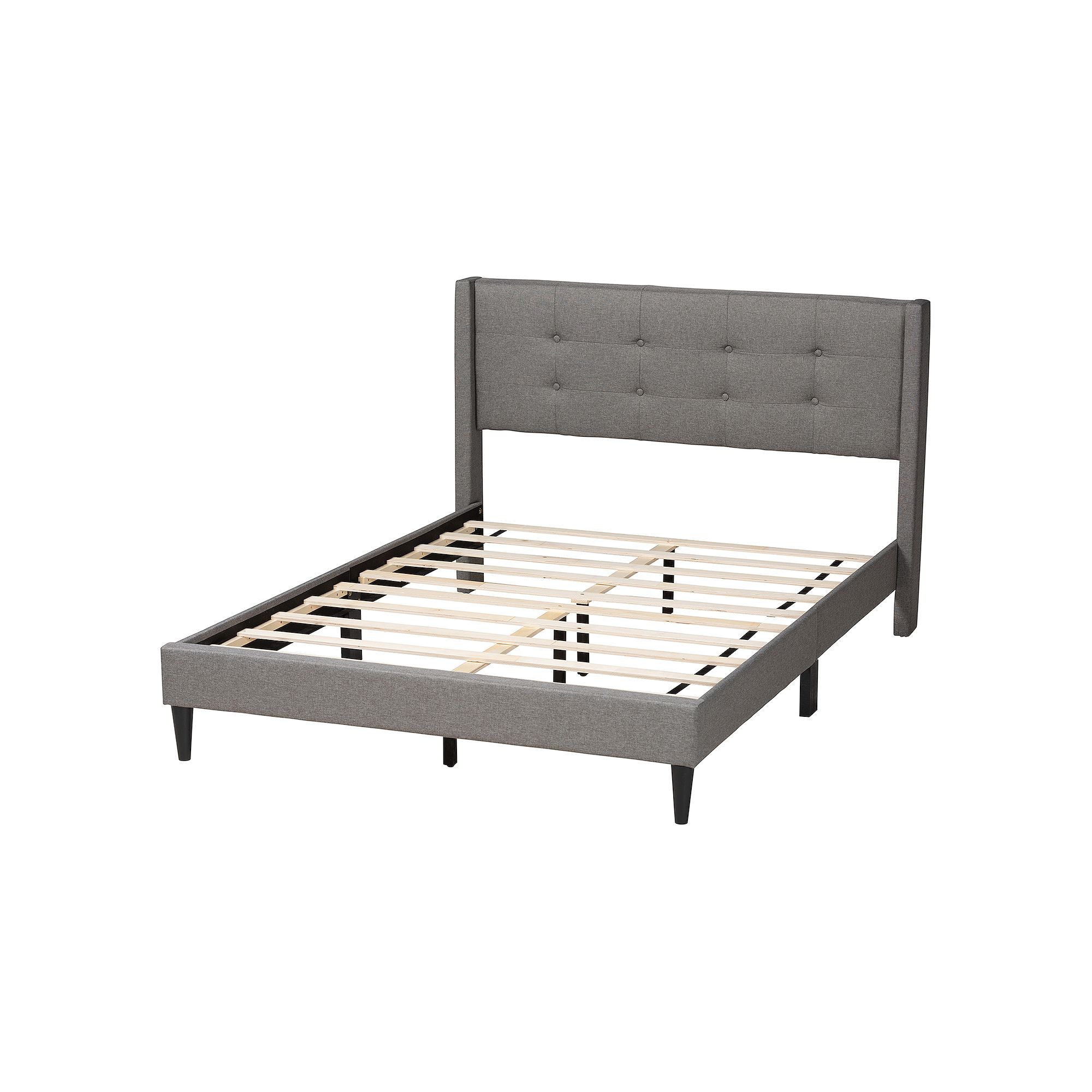 Baxton Studio Casol Platform Bed Frame, Gray