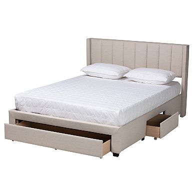 Baxton Studio Coronado Storage Platform Bed Frame