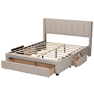 Baxton Studio Coronado Storage Platform Bed Frame
