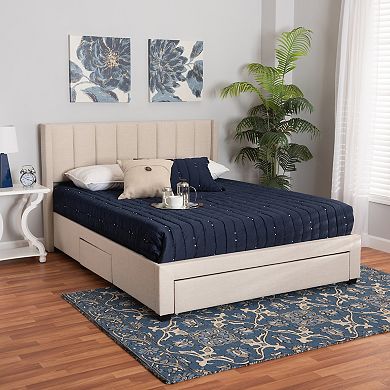 Baxton Studio Coronado Storage Platform Bed Frame