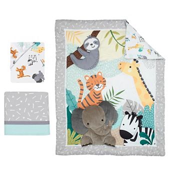 Bedtime Originals Mighty Jungle 3 pc Crib Bedding Set