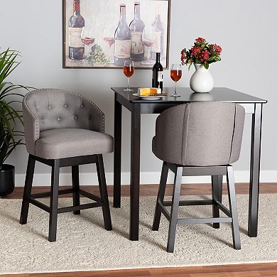 Baxton Studio 2-pc. Theron Swivel Counter Stool Set
