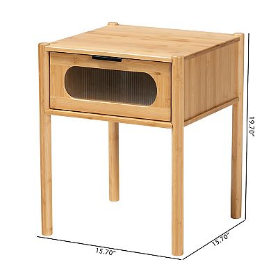 Baxton Studio 1 Drawer Naresh End Table