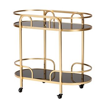 Baxton Studio Leighton Wine Cart