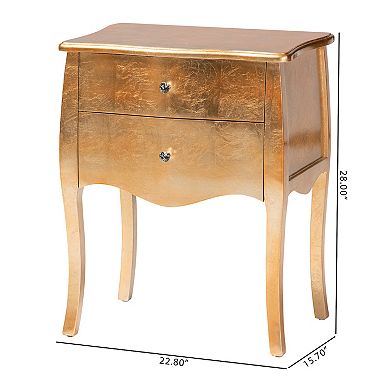 Baxton Studio Patrice 2-Drawer End Table