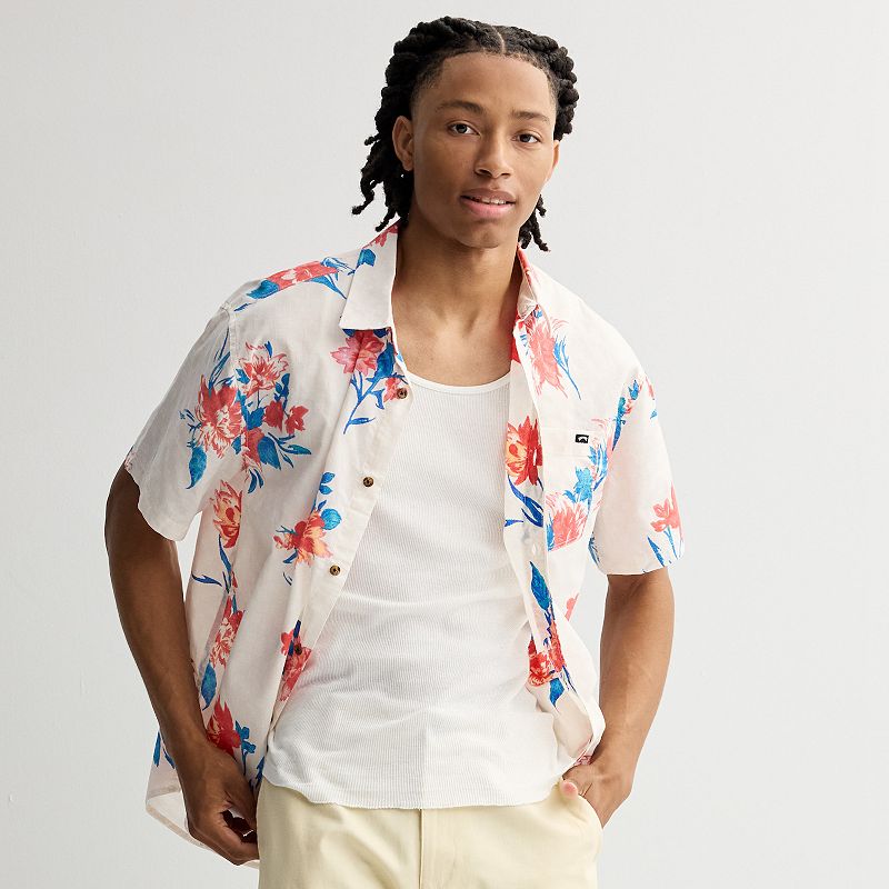Men's Billabong Short Sleeve Button Down Shirt, 