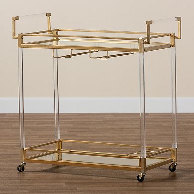 Baxton Studio Savannah Wine Cart