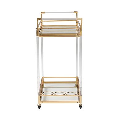 Baxton Studio Savannah Wine Cart