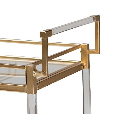 Baxton Studio Savannah Wine Cart