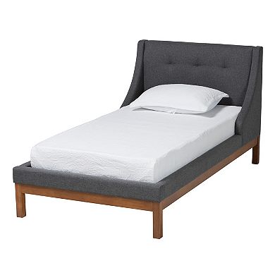 Baxton Studio Louvain Bed & Nightstands 3-Piece Bedroom Set