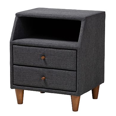 Baxton Studio Louvain Bed & Nightstands 3-Piece Bedroom Set