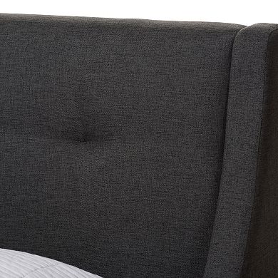 Baxton Studio Louvain Bed & Nightstands 3-Piece Bedroom Set