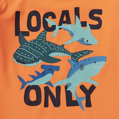 Toddler Boy Lands' End Short Sleeve Rashguard 2-pc. Swim Set