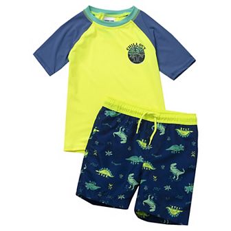 Toddler Boy Lands' End Short Sleeve Rashguard 2 pc Swim Set