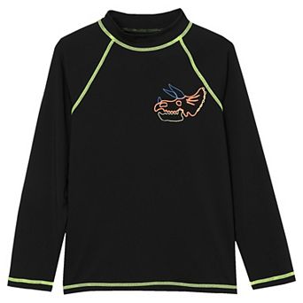 Boys 2-20 Lands' End Long Sleeve Mock Neck UPF 50 Swim Rash Guard