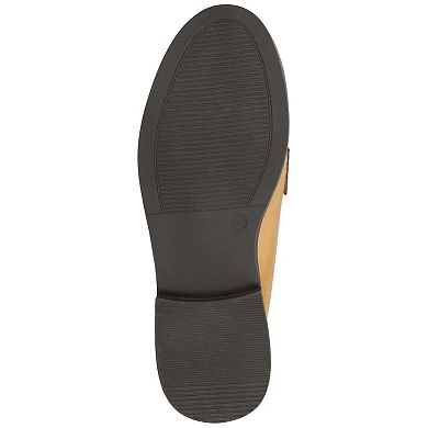 Journee Azura Women's Comfort Mule Loafers Round Toe Tassel Block Heel