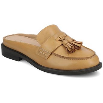 Journee Azura Women's Comfort Mule Loafers Round Toe Tassel Block Heel
