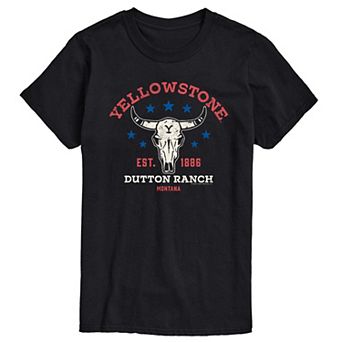 Big & Tall Yellowstone Steer Americana Graphic Tee