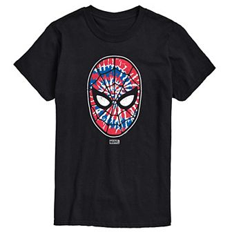 Big & Tall Marvel Spider-Man Tie Dye Red, White & Blue