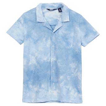 Boys 2-20 Lands' End Terry Knit Button Down Shirt