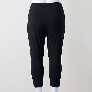 Plus Size Simply Vera Vera Wang High Rise Shaping Capri Pants
