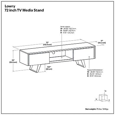 Simpli Home Lowry 72-in. TV Media Stand