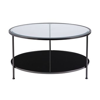 Southern Enterprises Jahora MetalGlass Round Cocktail Table