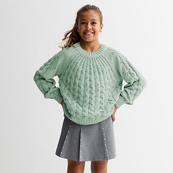 Girls 6-20 SO® Oversized Crewneck Sweater in Regular & Plus Size