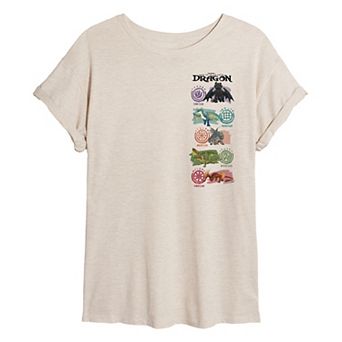 Juniors' How To Train Your Dragon Oversized Tee