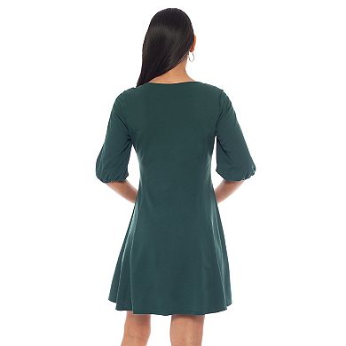 Women's Tash + Sophie Puff Sleeve Scuba Dress