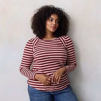 Plus Size LC Lauren Conrad Long Sleeve Raglan Tee