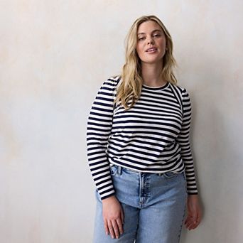 Plus Size LC Lauren Conrad Long Sleeve Raglan Tee