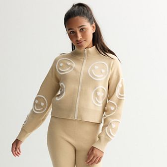 Girls 6-20 SO® Zip-Front Sweater in Regular & Plus Size