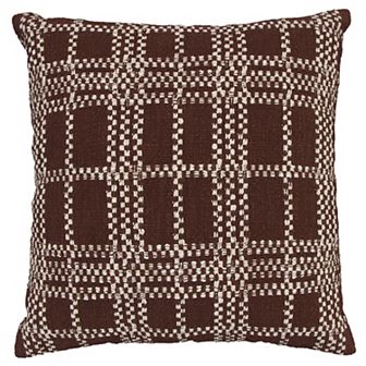 Sonoma Goods For Life® Brown Woven Plaid Throw Pillow