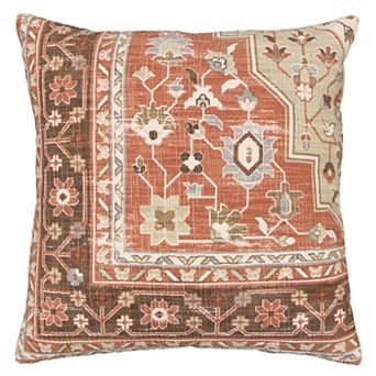 Sonoma Goods For Life® Red Brown Printed Decorative Throw Pillow