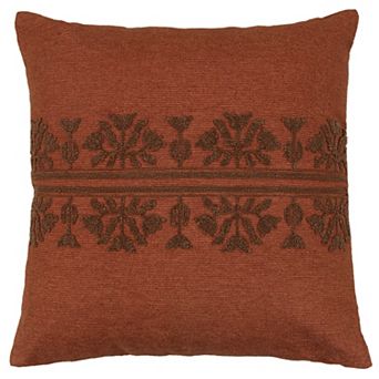 Sonoma Goods For Life® Terracotta Embroidered Floral Throw Pillow