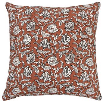 Sonoma Goods For Life® Brown Printed Floral Throw Pillow