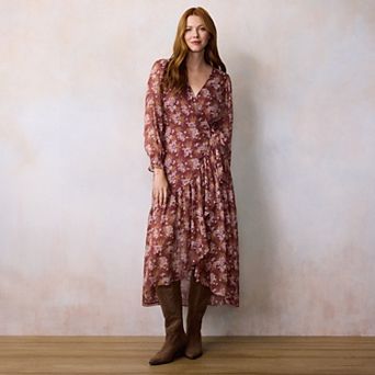 Petite LC Lauren Conrad Long Wrap Maxi Dress