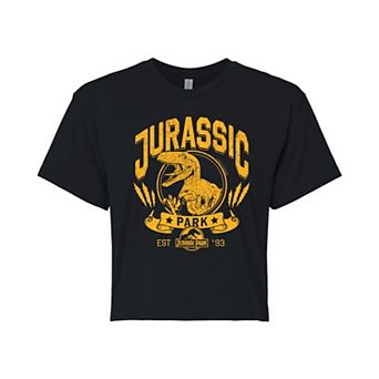 Juniors' Jurassic Park Cropped Tee