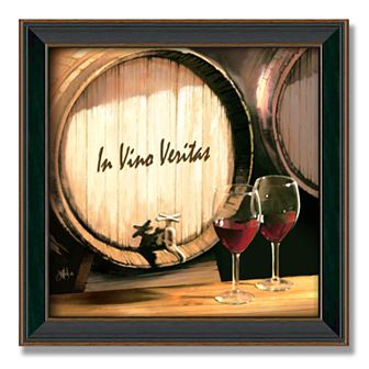 "Fine Wine" 23.5" x 23.5" Framed Canvas Art