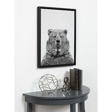 Sylvie Bear Framed Canvas by Simon Te of Tai Prints