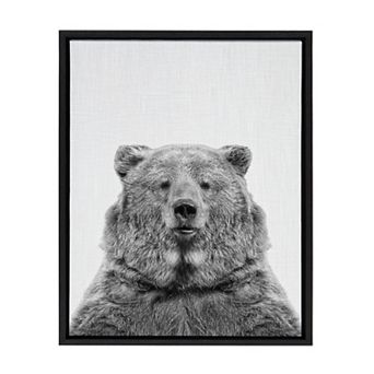 Sylvie Bear Framed Canvas by Simon Te of Tai Prints