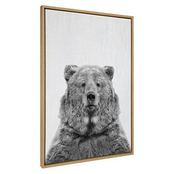 Sylvie Bear Framed Canvas by Simon Te of Tai Prints