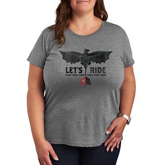 Plus Size How To Train Your Dragon Let's Ride Graphic Tee