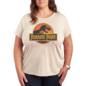Plus Size Jurassic Park Sunset Graphic Tee
